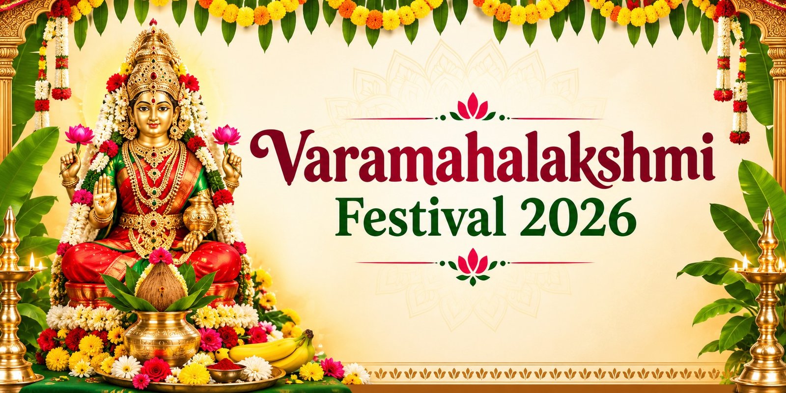 Varamahalakshmi Festival 2026: Date, Puja Vidhi & Bagina